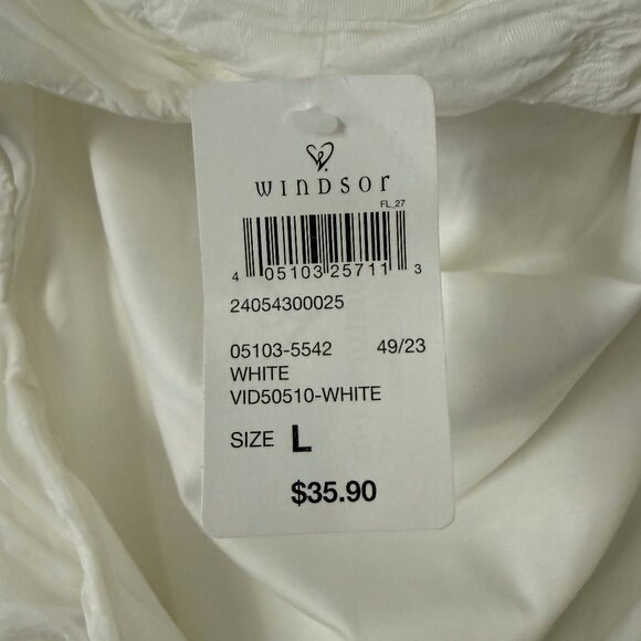 Windsor White Ruched Mini Dress | Size L | NWT | Party Cocktail Dress - Picture 4 of 4